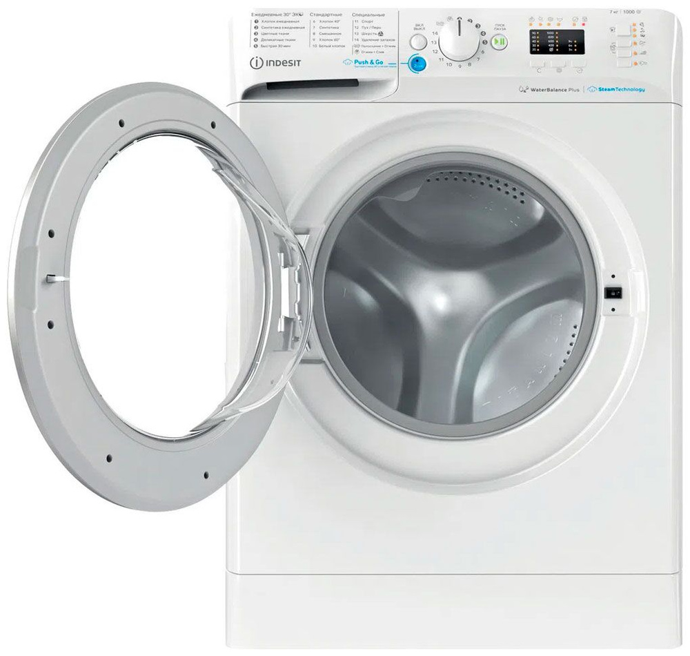 Стиральная машина Indesit BWSA 71052X WSV RU, белый - купить по выгодной  цене в интернет-магазине OZON (985869531)