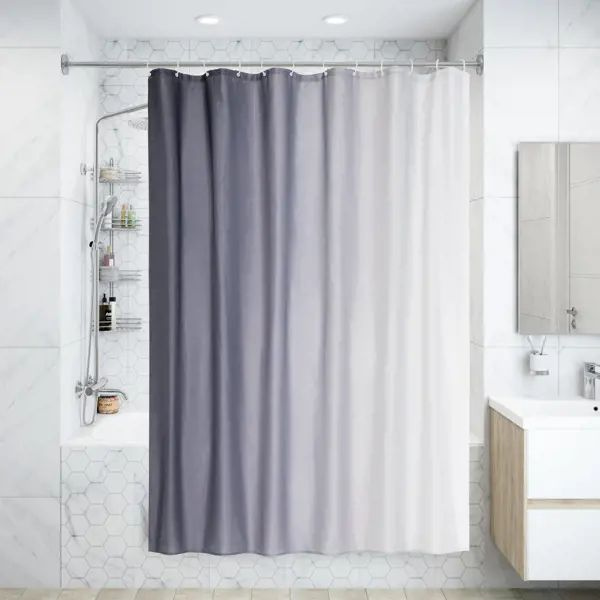 Штора для ванной Sharm 180x200см полиэстер цвет серый #1