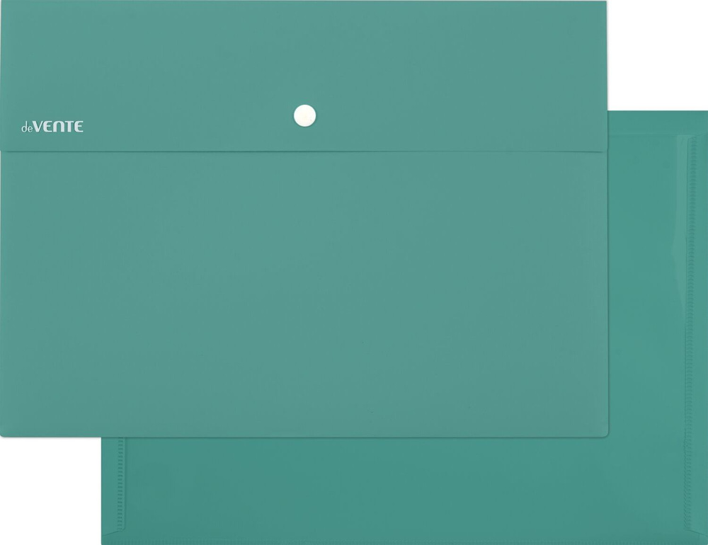 deVENTE Папка-конверт Marandi А4 на кнопке, цвет аквамариновый, 3 штуки -купить с доставкой по выгодным ценам в интернет-магазине OZON (860075500)