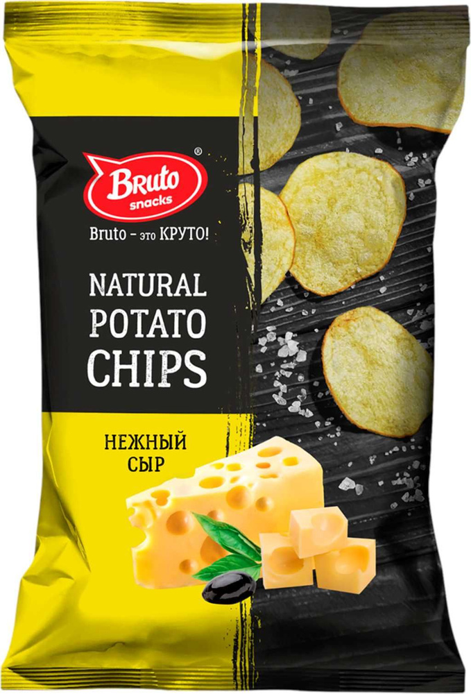 Чипсы картофельные BRUTO со вкусом сыра, 70г - 8 шт. #1