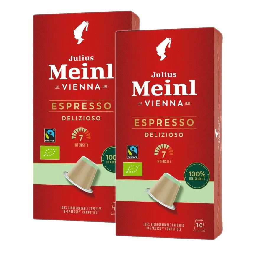 Кофе в капсулах Julius Meinl Espresso Delizioso (Эспрессо Делизиозо), стандарта Nespresso, 2x10шт  #1