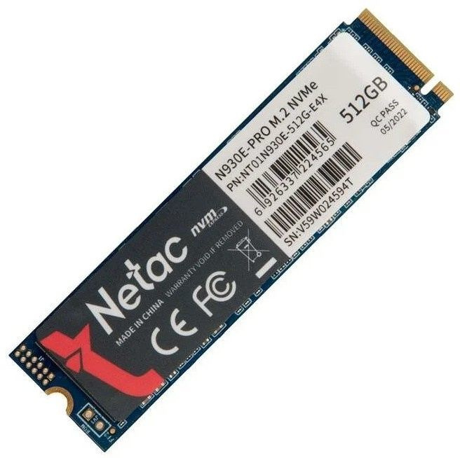 Netac 512 ГБ Внутренний жесткий диск (Твердотельный накопитель SSD Netac N930E-PRO 512Gb M.2 NVMe NT01N930E-512G-E4X) #1