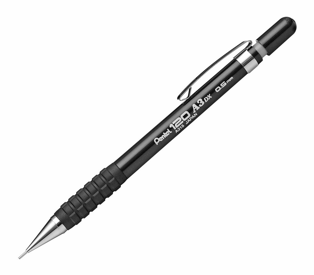 Механический карандаш PENTEL 120 A3 A315-A 0.5 мм черный корпус #1