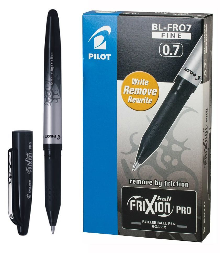 Ручка PILOT FriXion Pro 0.7 мм со стираемыми гелевыми черными чернилами, 12 шт.  #1