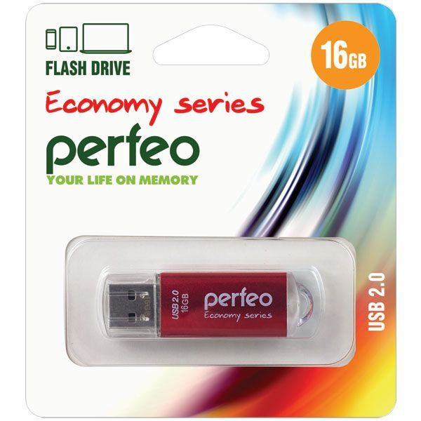 Perfeo USB-флеш-накопитель E01 16 ГБ, красный #1