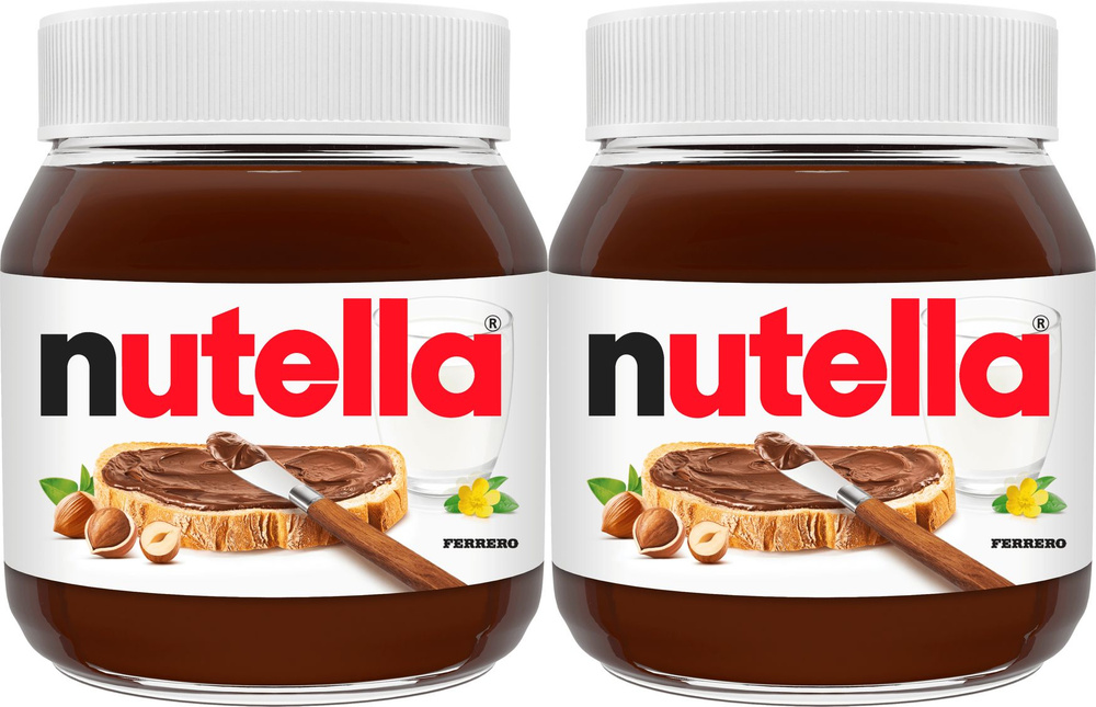 Паста Nutella ореховая с добавлением какао, комплект: 2 упаковки по 350 г  #1