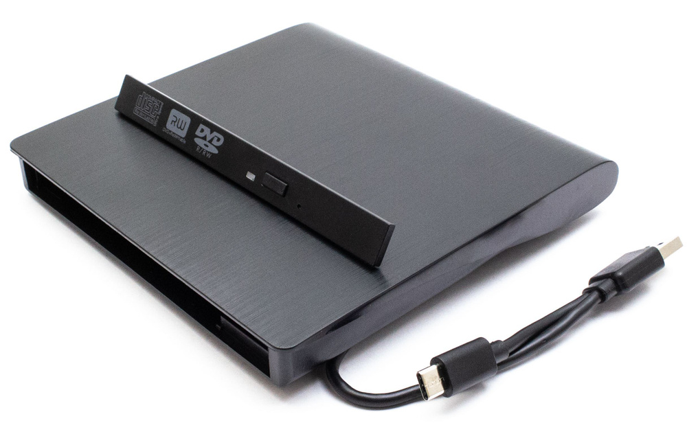 Внешний корпус для DVD-привода 12.7мм USB /Type-C ver 1 пластик черный  #1