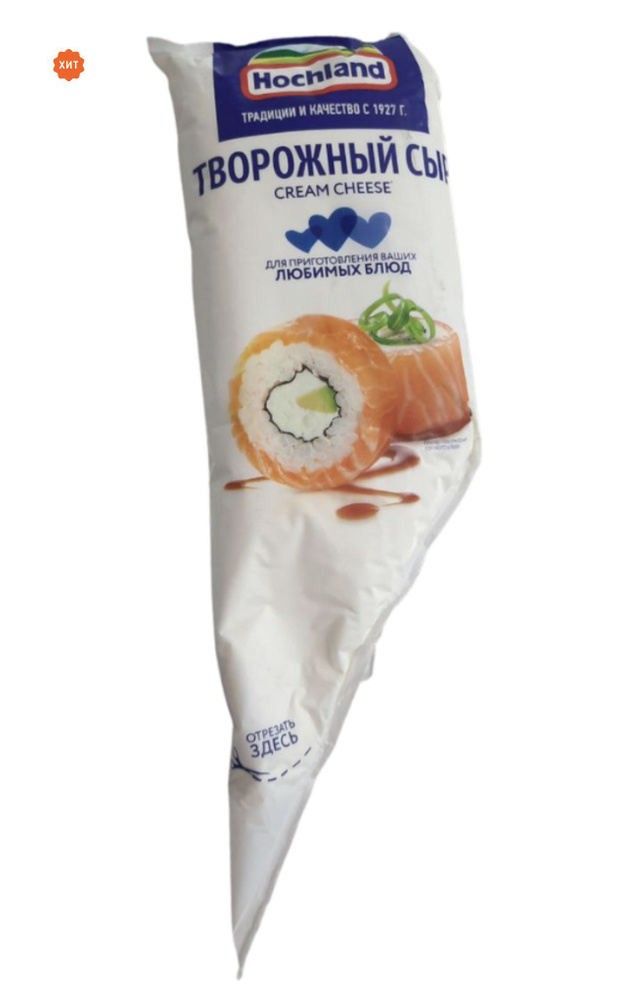 Сыр/ Сыр творожный/ Сливочный Сыр Hochland Cream Cheese, 500 г #1