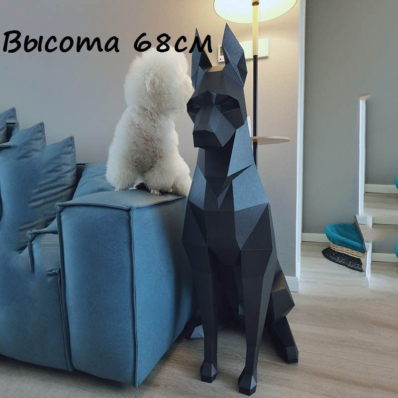 3D конструктор пазл Доберман #1