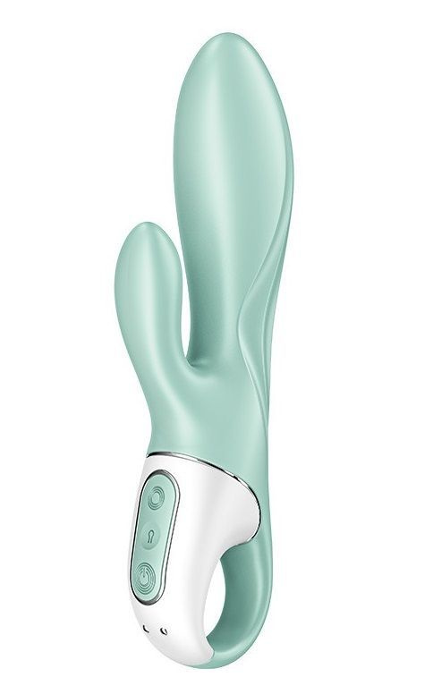 Satisfyer Вибратор Зеленый вибратор-кролик Satisfyer Air Pump Bunny 5+ с функцией расширения - 20,4 см., #1