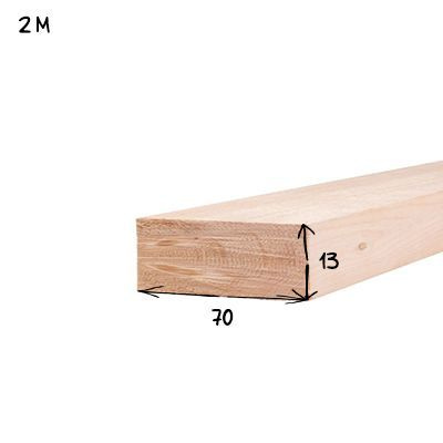 Рейка деревянная сухая строганная  13х70х1800 мм 4 шт #1