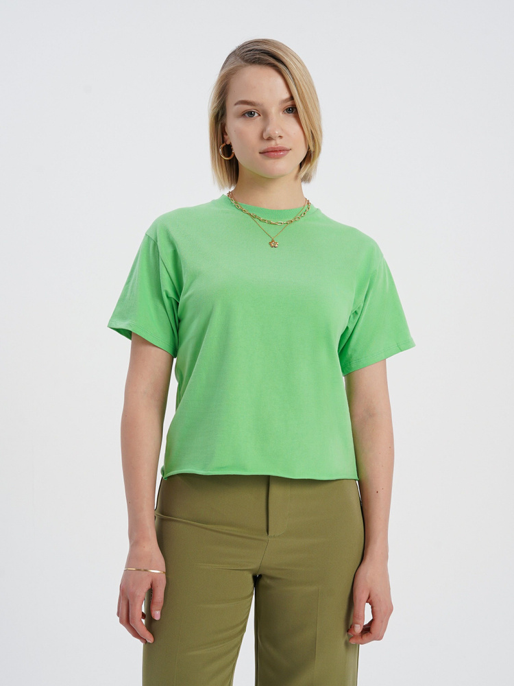 Футболка ТВОЕ, размер 44, цвет зеленый, 100% Хлопок - купить по ...