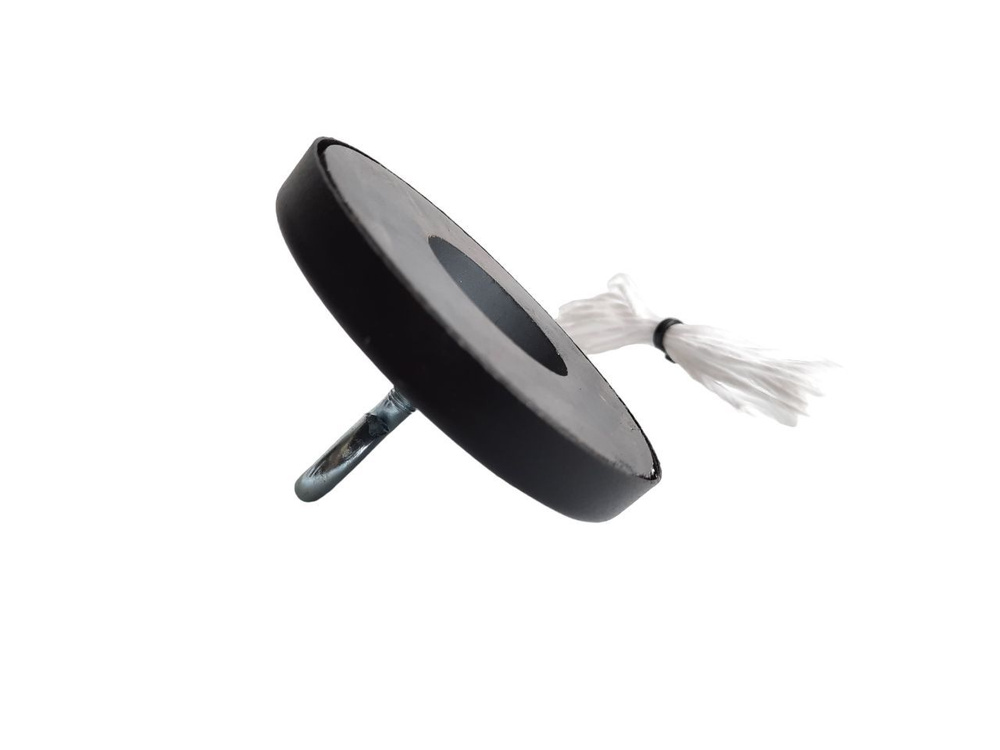 Магнит ферритовый, диаметр 72 мм, цвет черный, с веревкой 3 метра в комплекте  #1