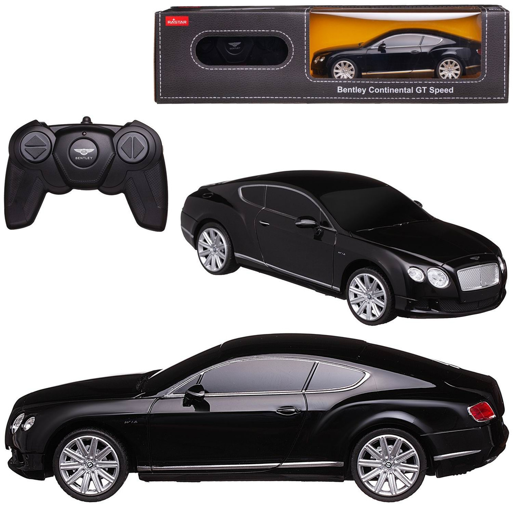 Машина р/у 1:24 Bentley Continental GT speed, цвет чёрный 2.4G - купить с  доставкой по выгодным ценам в интернет-магазине OZON (285667796)