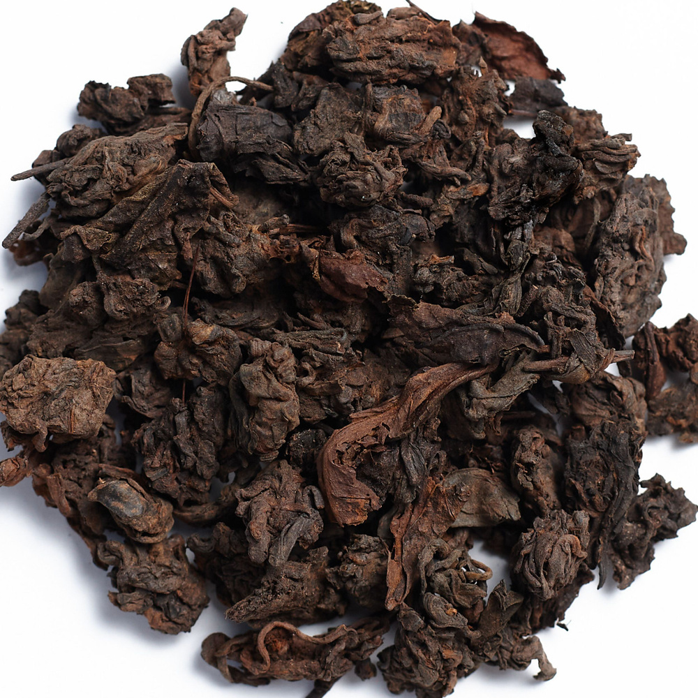 Чай китайский рассыпной, комковой Шу Пуэр Лао Ча Тоу 8 лет, 100 гр. Tea Dealer (Подарочный, Долголетняя #1