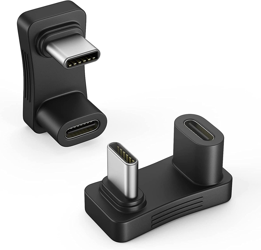 Адаптер USB C для быстрой зарядки, угловой адаптер типа C (2 шт.) - купить  с доставкой по выгодным ценам в интернет-магазине OZON (1435620309)