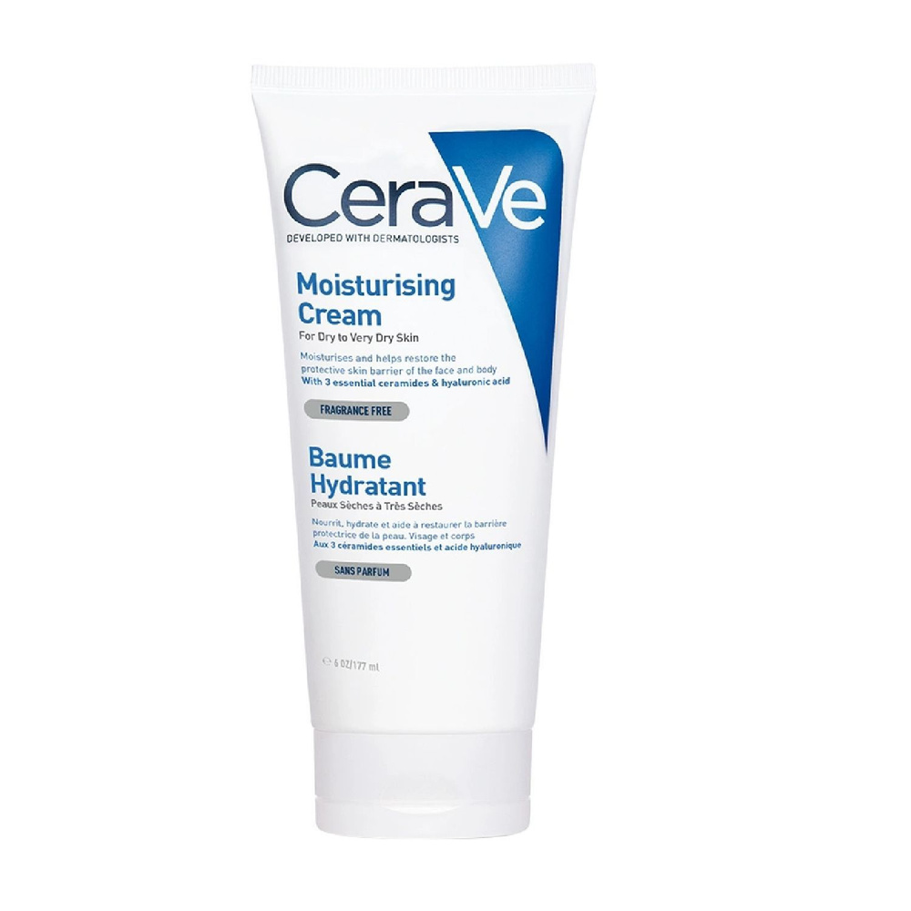 CeraVe Увлажняющий крем для сухой кожи с керамидами и гиалуроновой ...