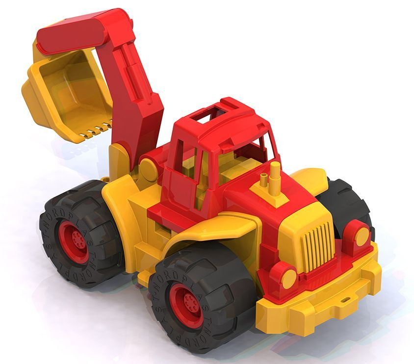 Игрушка Трактор Богатырь с ковшом,Нордпласт,098 - купить с доставкой по ...