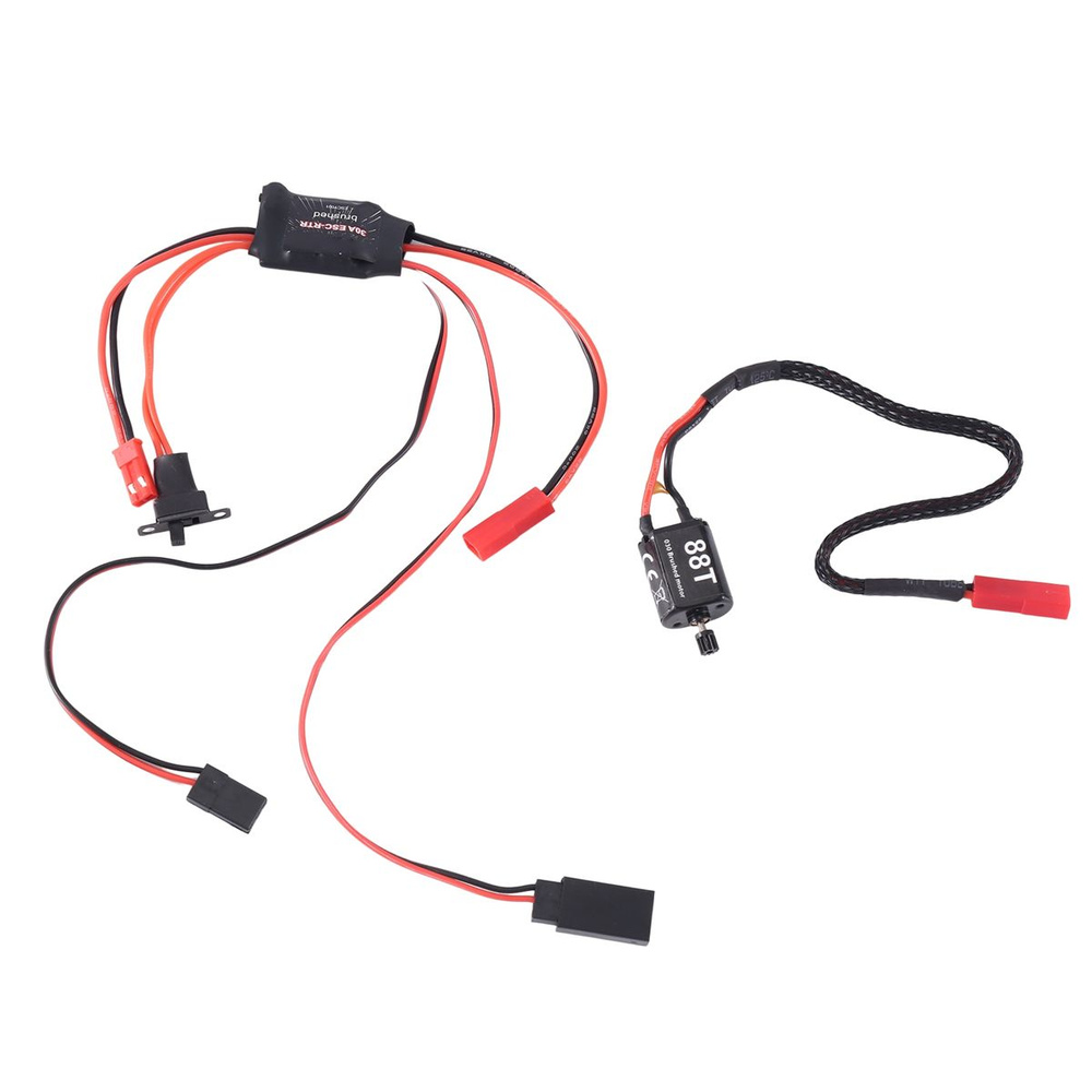 Moteur Brossé 050 66T + Ensemble ESC 30A Brossé, pour Pièces de Mise à Niveau de Voiture SCX24 AXI90081 AXI00002 AXI00001 AXI00004 1/24 RC