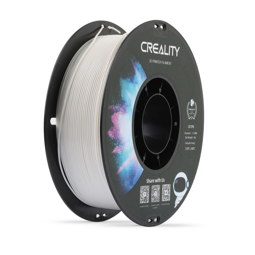 Пластик для 3D-принтера Филамент Creality CR-TPU 1.75mm 1kg черный ...