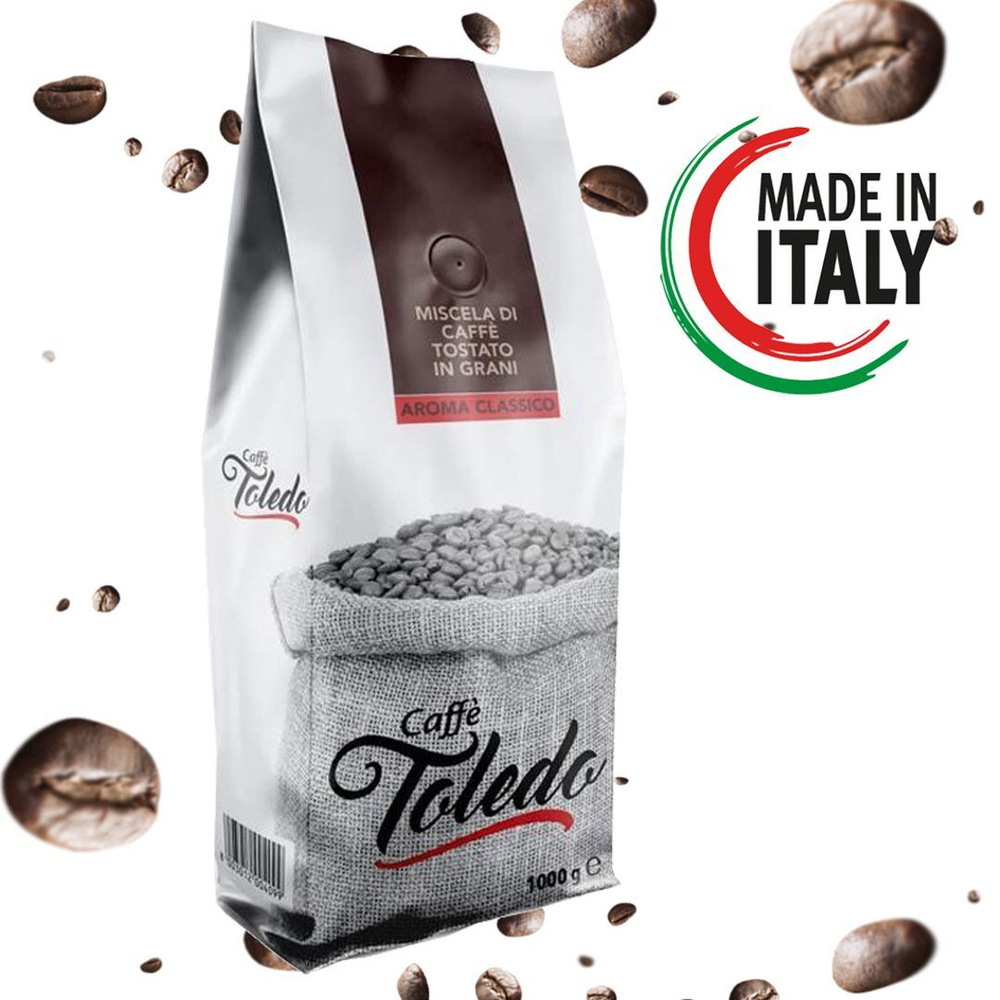 Кофе в зернах Caffe Toledo Aroma classico 1кг. арабика/робуста - купить ...
