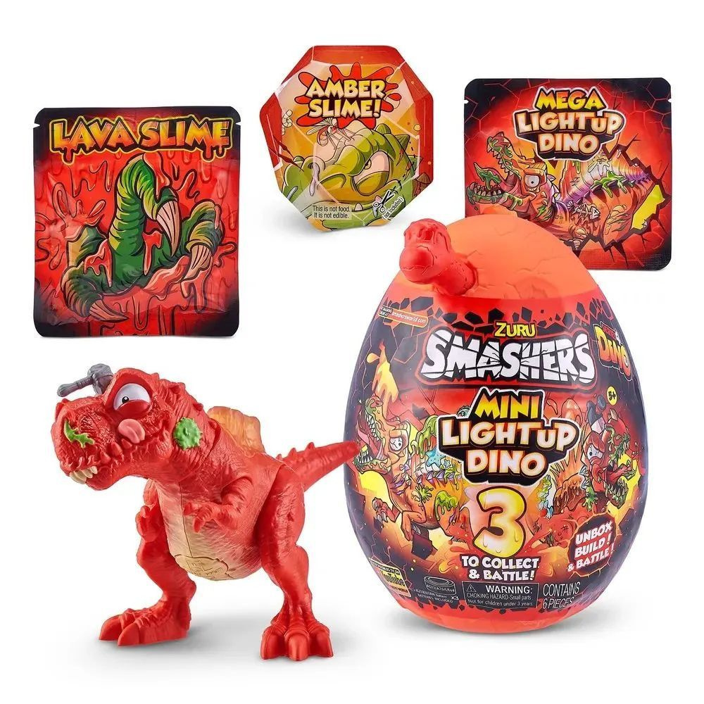 Игрушка SMASHERS Mini Light Up Dino Мини Огненное яйцо Ти-Рекс со светом  (красный) - купить с доставкой по выгодным ценам в интернет-магазине OZON  (1248816375)