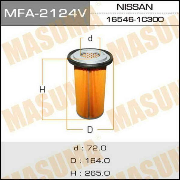 MASUMA MFA-2124 фильтр воздушный Nissan (Ниссан) largo cd20e-ti w30 93-95 / serena 97-99  #1