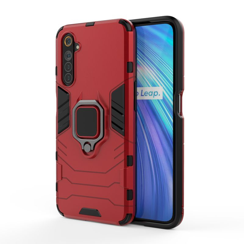 Противоударный чехол с кольцом для Realme 6, Realme 6s / Реалми 6 ...