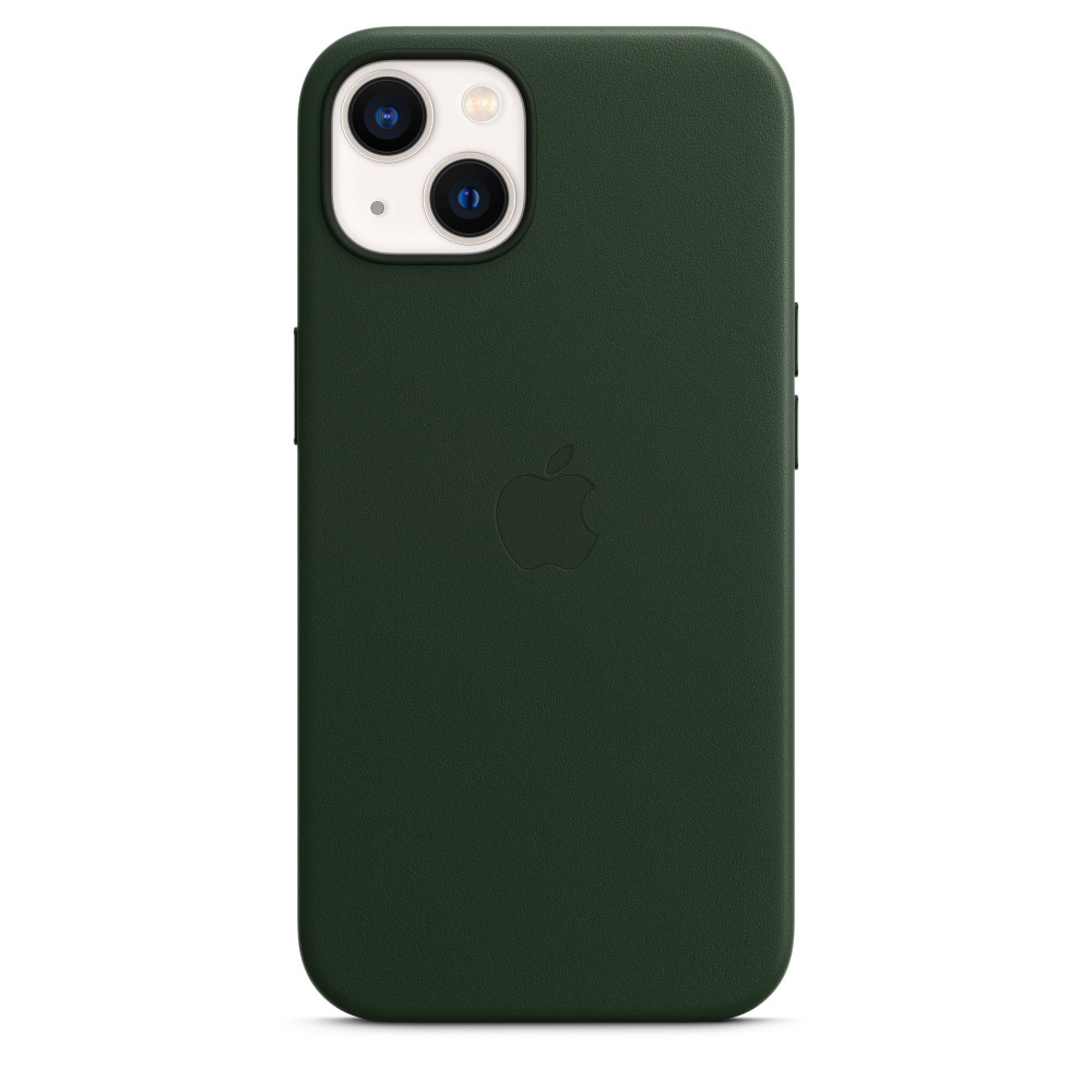 Чехол кожаный для Apple iPhone 13 / Leather Case with MagSafe / Sequoia  Green - купить с доставкой по выгодным ценам в интернет-магазине OZON  (811232353)