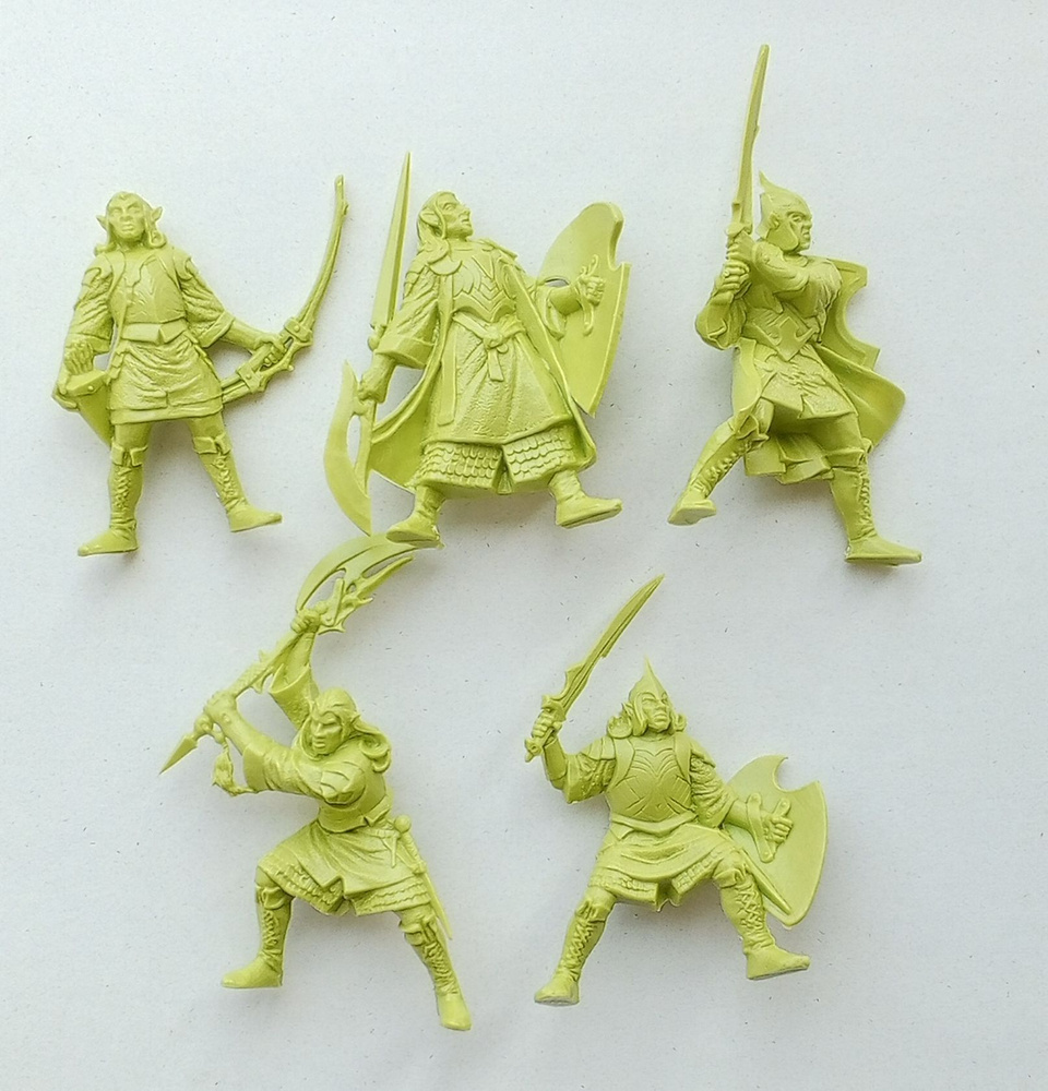 Высшие эльфы. Фигурки для настольных игр. Набор 5 солдатиков. Битвы ...