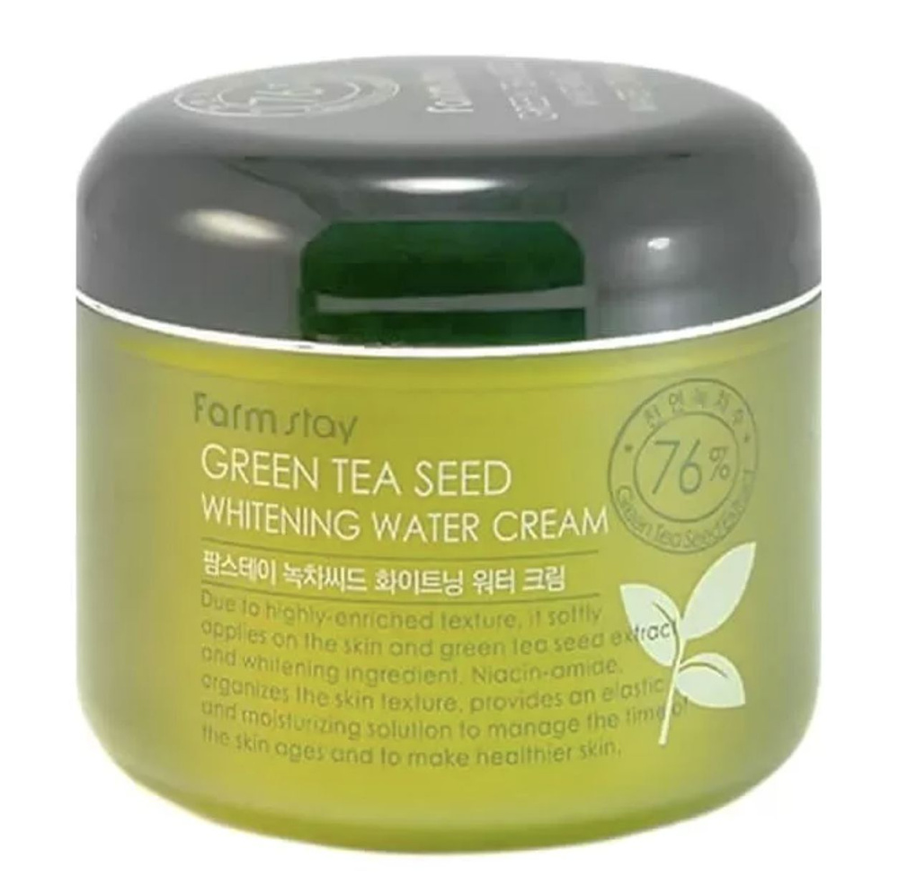 FarmStay Лёгкий увлажняющий крем для лица с экстрактом семян зеленого ...