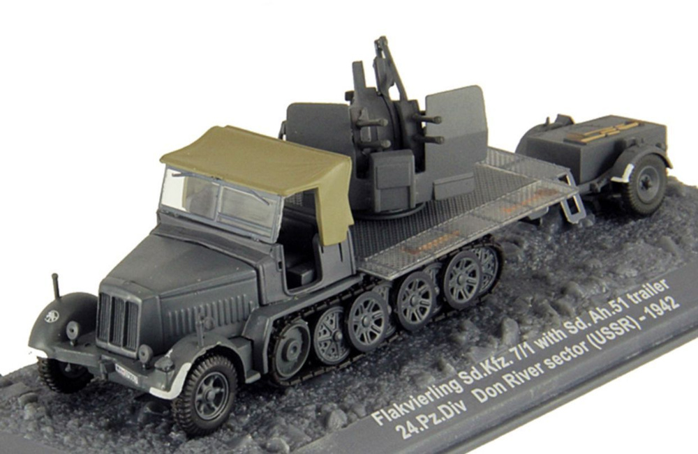 Коллекционная масштабная модель автомобиля Flakvierling Sd.Kfz.7/1 with ...