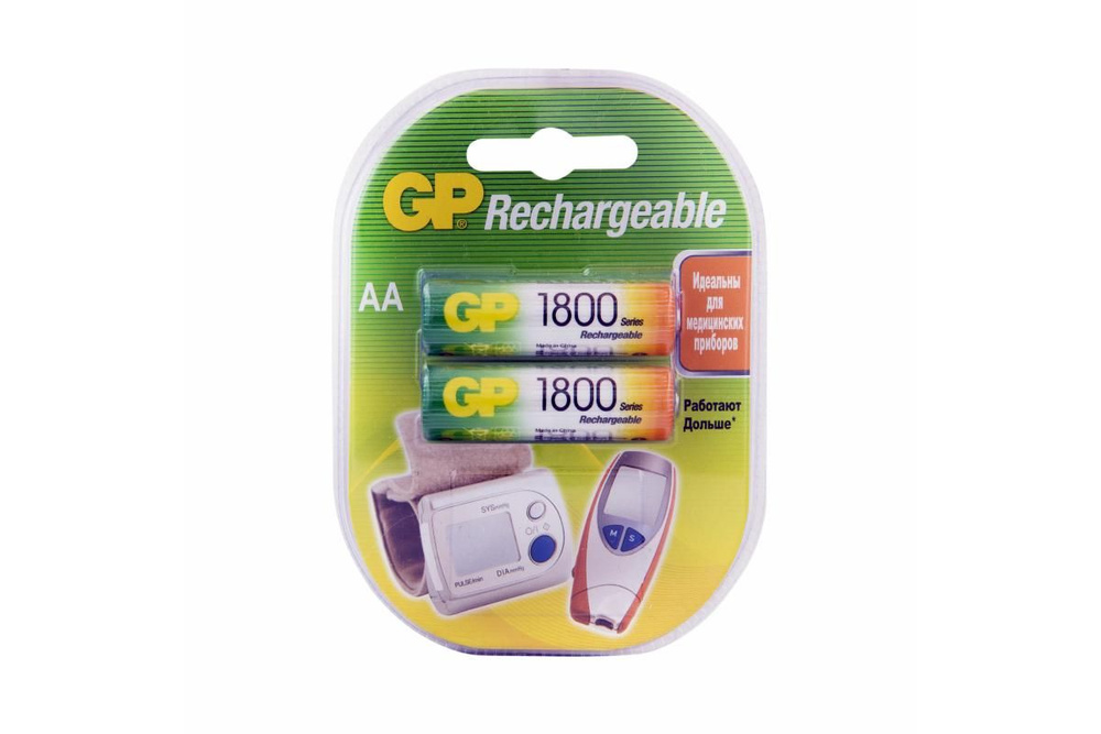 Аккумулятор GP AA 1800mAh Ni-Mh 1.2v BL2 GP180AAHC-2DECRC2, 2шт. #1