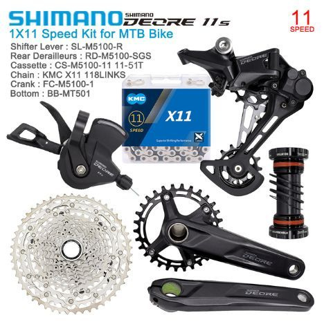 SHIMANO M5100 11 скоростей Групповой набор для MTB FC-M5100 175MM 30T, Шифтер (с окном), задние переключатели, #1