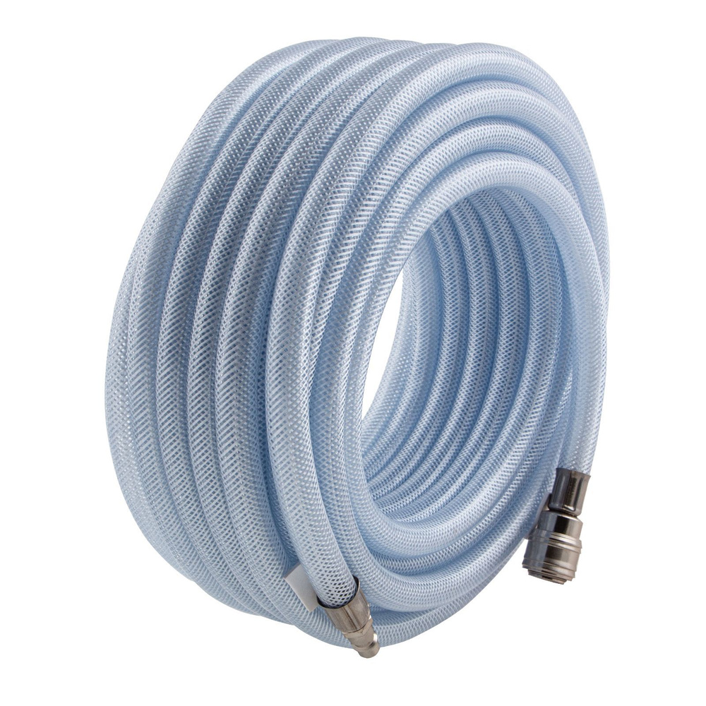 Шланг пневматический ПВХ, 10 x 16 мм, 18 бар, армированный, прозрачный ...