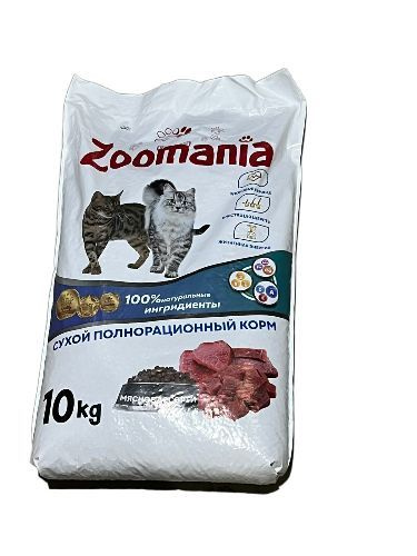 Zoomania сухой корм для кошек и котят мясное ассорти 10кг #1