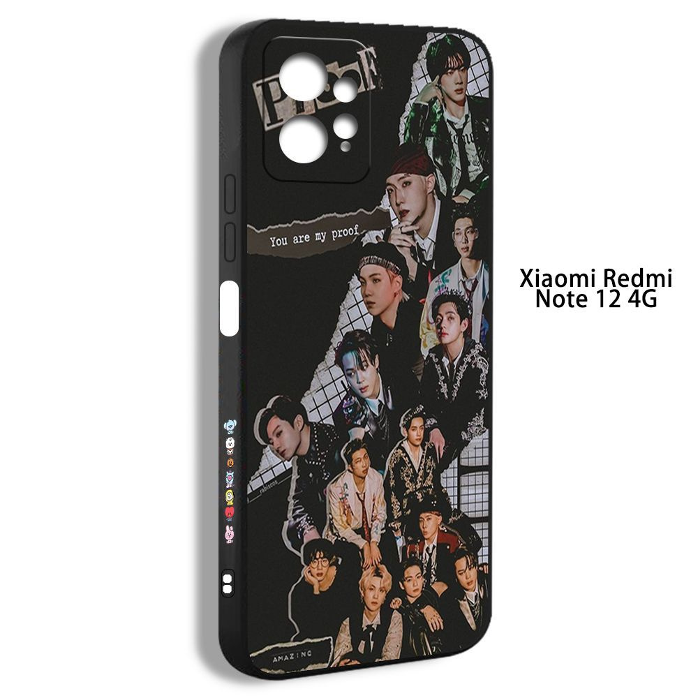 Чехол для смартфона Подходит для Xiaomi Redmi Note 12 4G Группа БТС вместе  красочный BTS KPOP UFU14 - купить с доставкой по выгодным ценам в интернет- магазине OZON (1096589189)