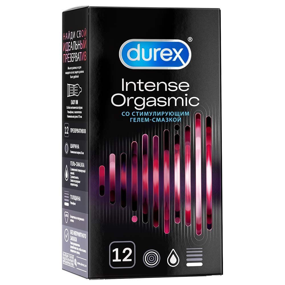 Презервативы Дюрекс (Durex) Intense Orgasmic рельефные 12 штук - купить с  доставкой по выгодным ценам в интернет-магазине OZON (864961396)