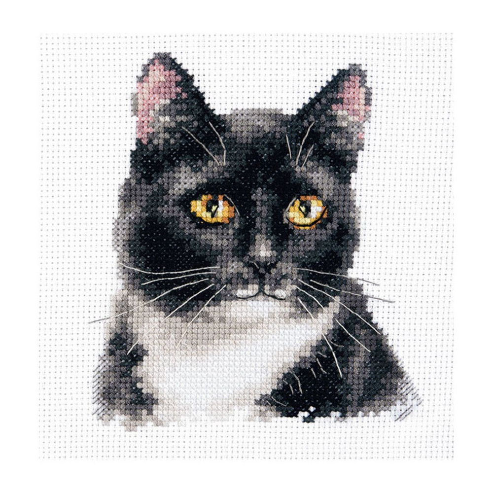 Набор для вышивания крестом 1-37 "Чёрный кот" #1