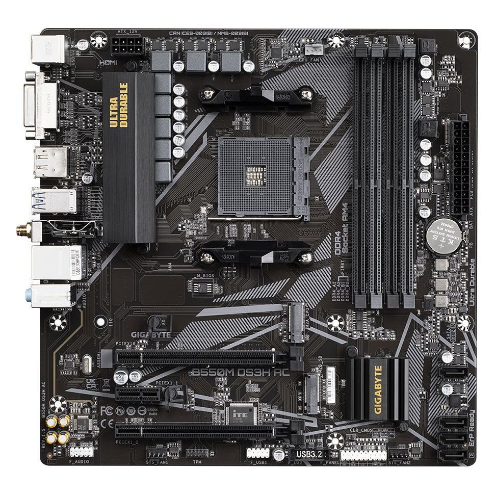 Материнская плата Gigabyte B550M DS3H AC купить по низкой цене с ...