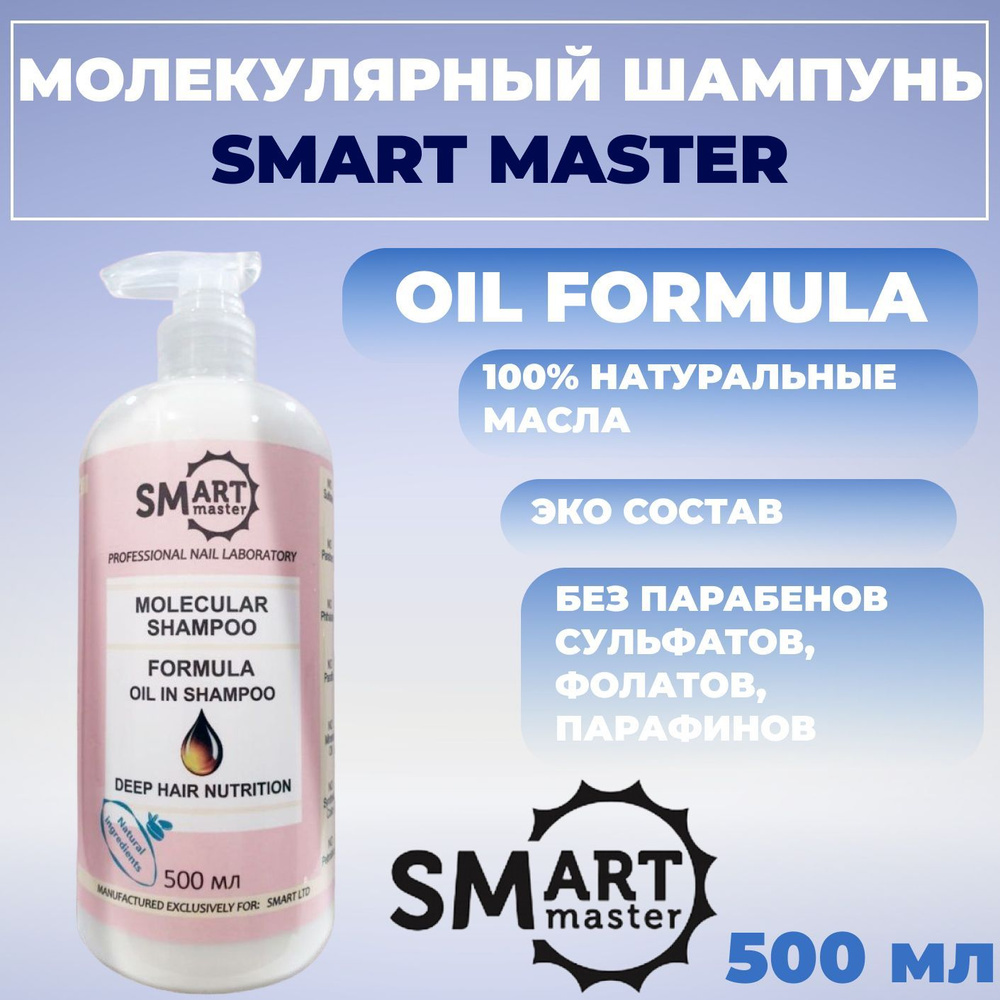 Smart Master, Профессиональный шампунь для волос, безсульфатный ...