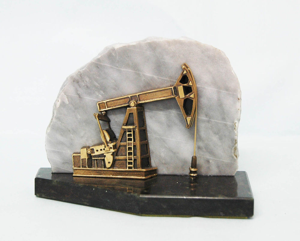 Сувенир из бронзы Нефтяная Качалка 15 см. #1