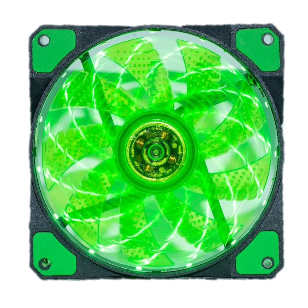 Корпусный вентилятор/куллер, компьютерный/ПК, Earth Зелёный 120мм Led ...