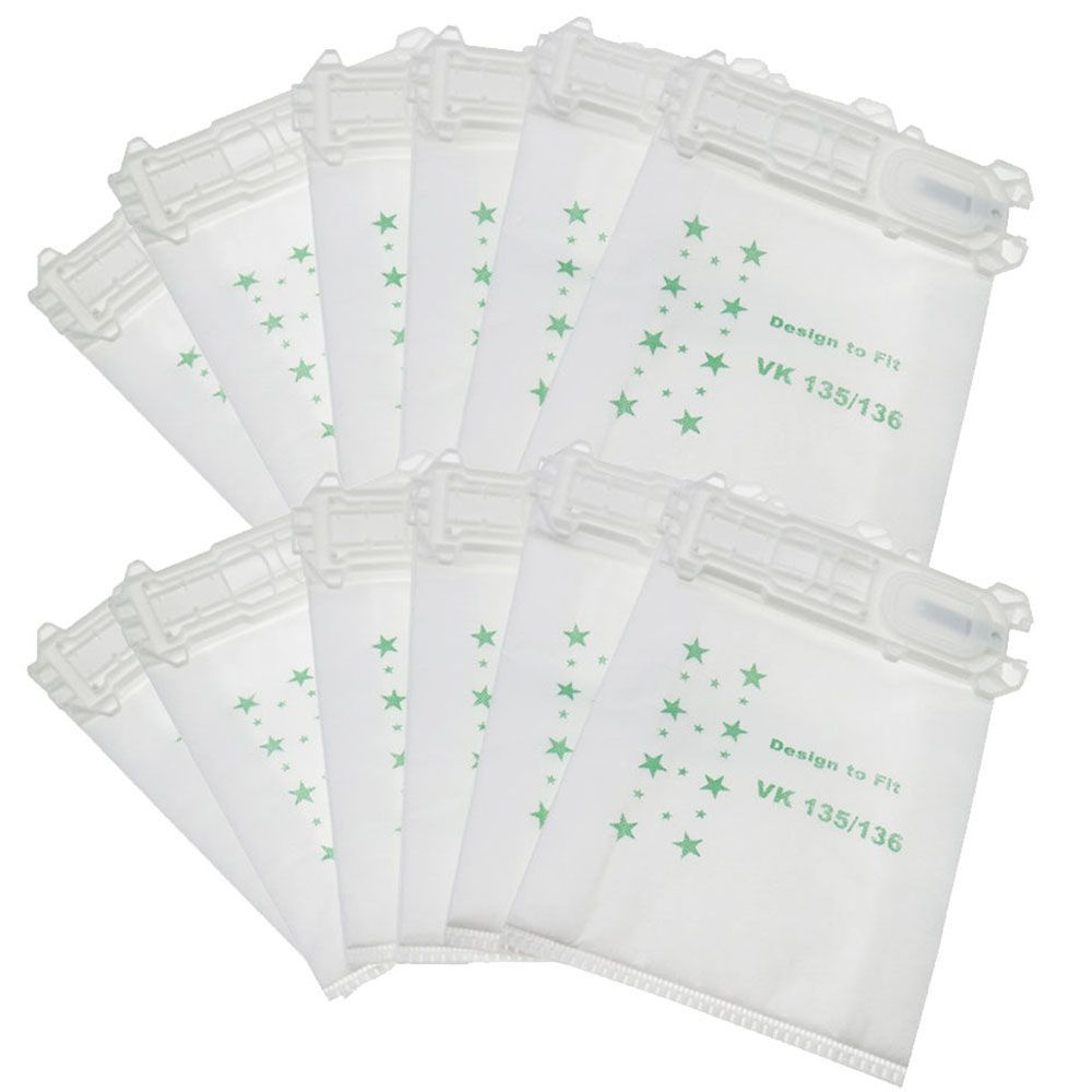 Vorwerk Ersatzteile Set Filtertüten, Staubsaugerbeutel, Kobold VK 135/136 Set Nr. 3a, Für Staubsaugerbeutel Microvlies