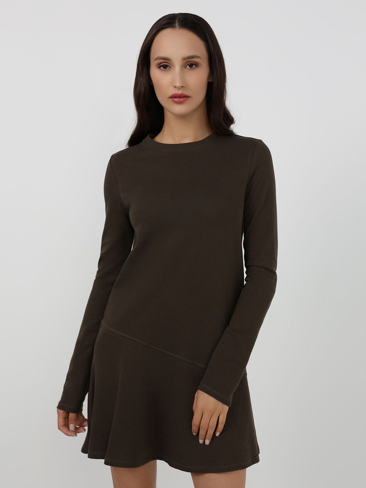Платье Zara, цвет: хаки. 1131/306/505. Размер M (46), Женский, На любой ...