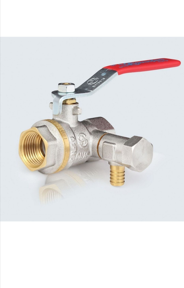 Кран шаровой трехходовой (под манометр) Ду15 Ру40 ВР-ВР Aquasfera муфта ...