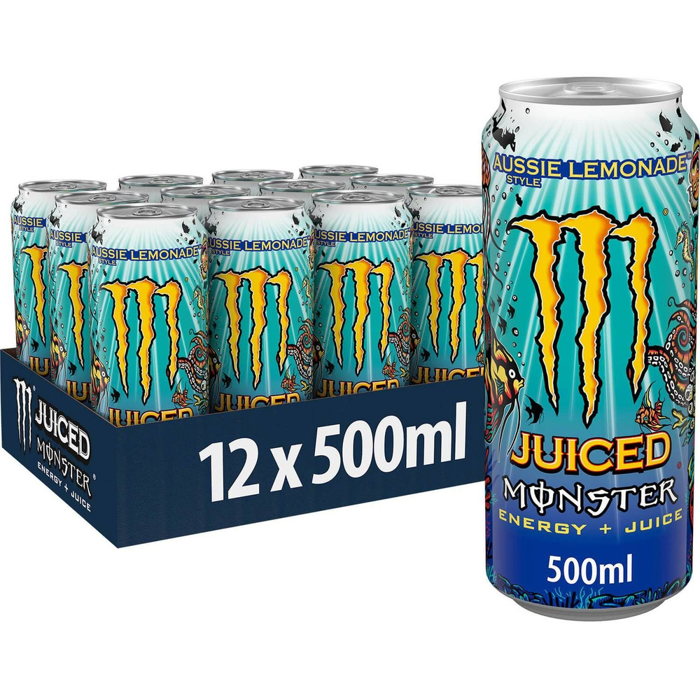 Monster Energy Aussie Lemonade / Ирландия , 12 шт. х 500 мл. - купить с  доставкой по выгодным ценам в интернет-магазине OZON (1181245214)