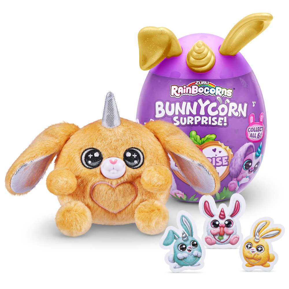 Игровой набор Rainbocorns сюрприз в яйце Bunnycorn Surprise плюшевый кролик  и наклейки в ассортименте - купить с доставкой по выгодным ценам в  интернет-магазине OZON (1181303707)