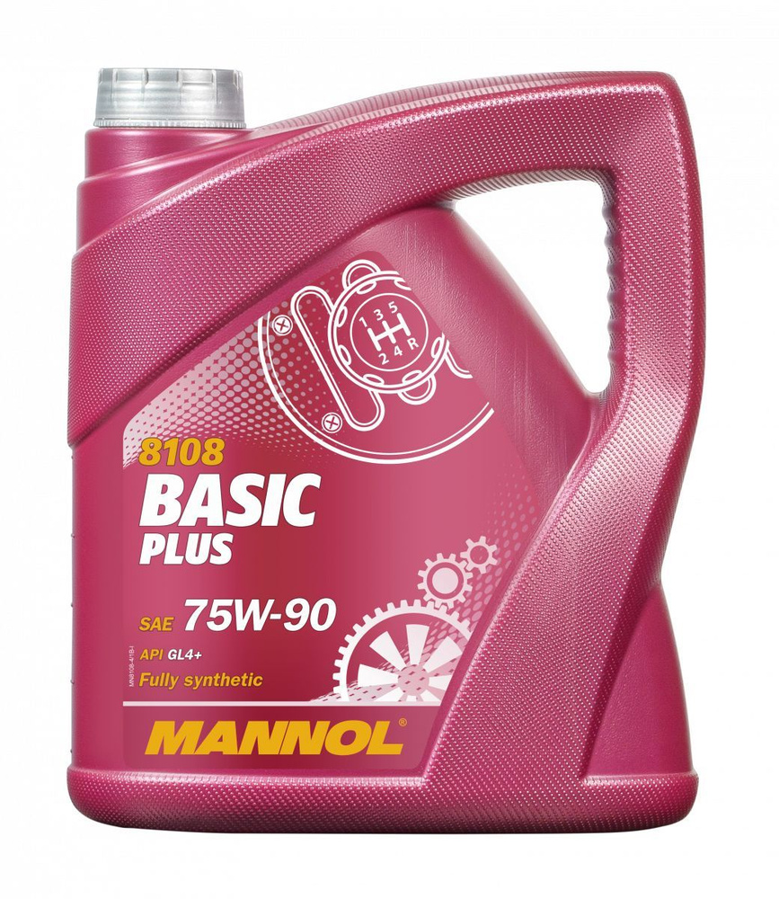 Синт. трансм. масло для переднепр. авто. MANNOL Basic Plus SAE 75W-90 GL-4+  8108 4л.