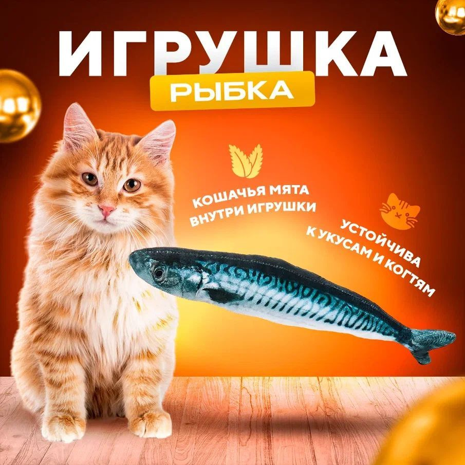 Игрушка для кошки с валерианой и кошачьей мятой в форме рыбы - купить с  доставкой по выгодным ценам в интернет-магазине OZON (1215349971)